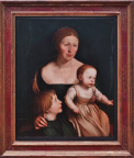 Hans Holbein d. J. - Portrait de l’épouse de l’artiste avec leurs aînés